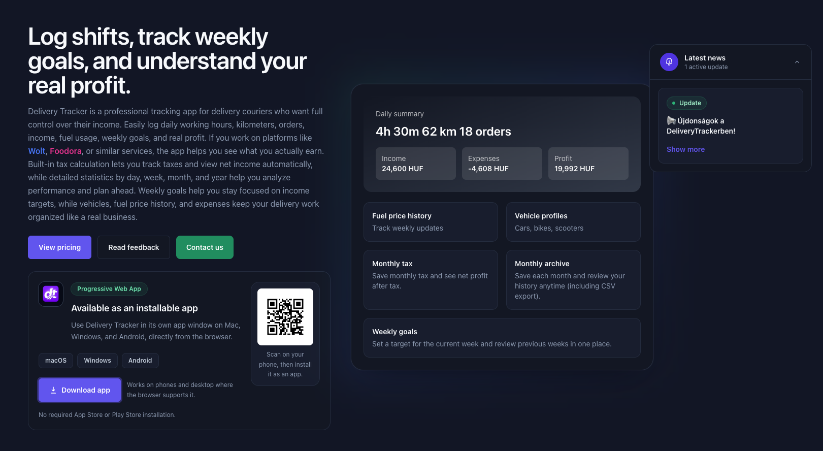 Delivery Tracker screenshot